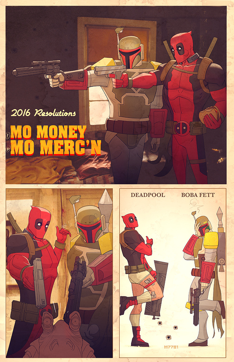 Deadpool n&rsquo; Boba Fett: Mo Money Mo Merc'n by Marco D’Alfonso