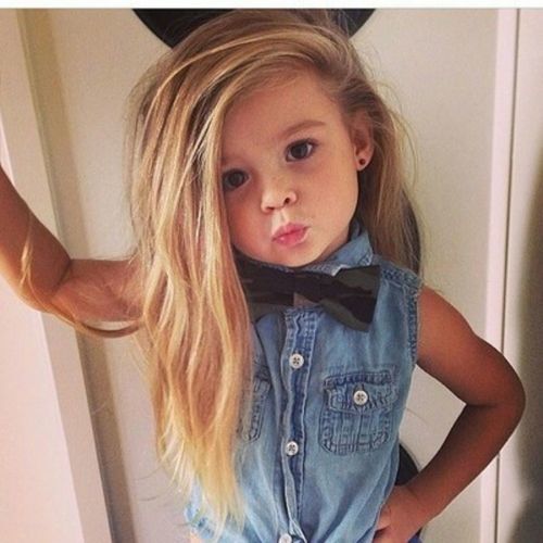 Little girl long hair