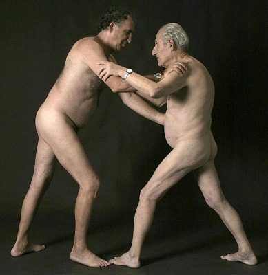 Vintage gay boys wrestling nude