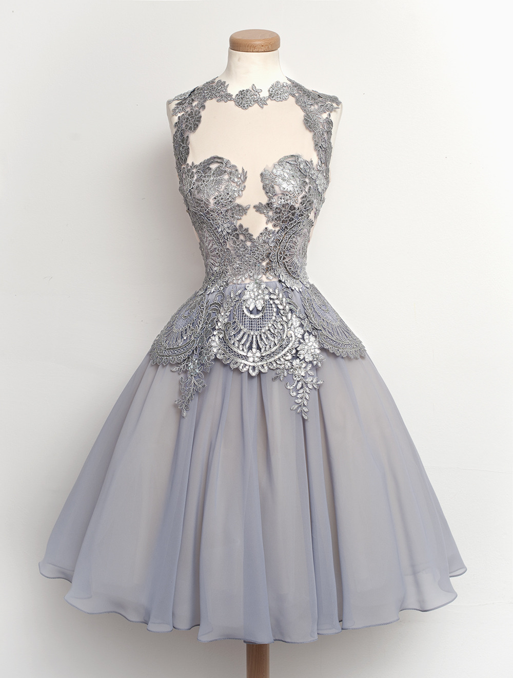 Silver prom dress