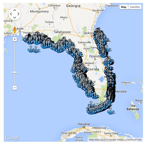 Florida Reefs And Wrecks Map World Map Atlas | My XXX Hot Girl