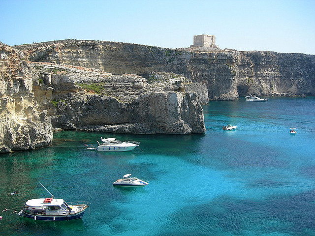 by Graphicview Photo on Flickr.The Blue Lagoon – Camino Island, Malta.
